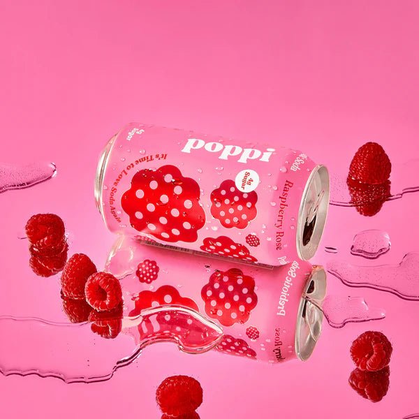 Poppi Prebiotic Soda - Raspberry Rose – Island Health Hut Poppi Prebiotic Soda - Raspberry Rose – Island Health Hut