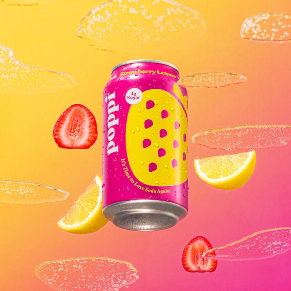 Poppi Prebiotic Soda - Strawberry Lemon – Island Health Hut