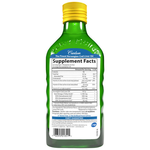 Carlson Cod Liver Oil Liquid