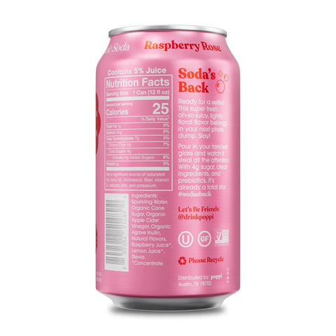 Poppi Prebiotic Soda - Raspberry Rose