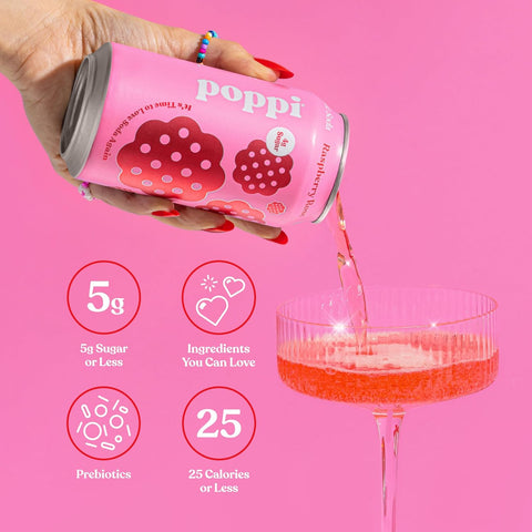 Poppi Prebiotic Soda - Raspberry Rose