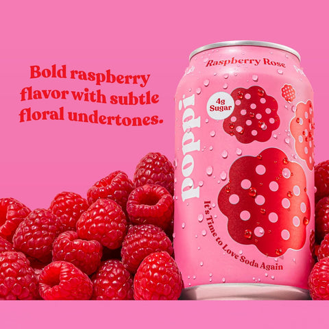 Poppi Prebiotic Soda - Raspberry Rose