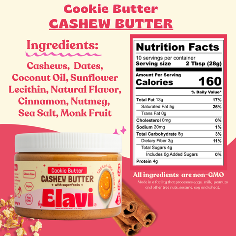 Cookie Butter Cashew Butter: Vegan, Gluten Free