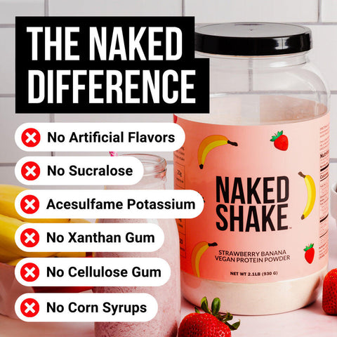 Naked Shake Vegan Protein - Strawberry Banana