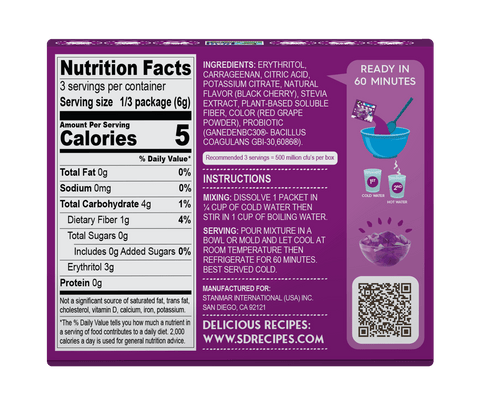 Black Cherry Jel Dessert - Island Health Hut