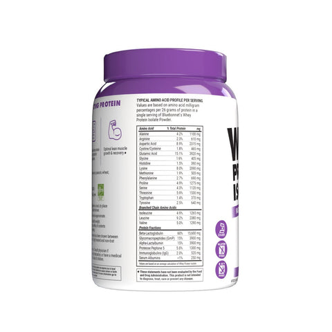 Bluebonnet Whey Protein Isolate - Original - Island Health Hut