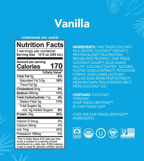 12oz Vanilla Protein Drink