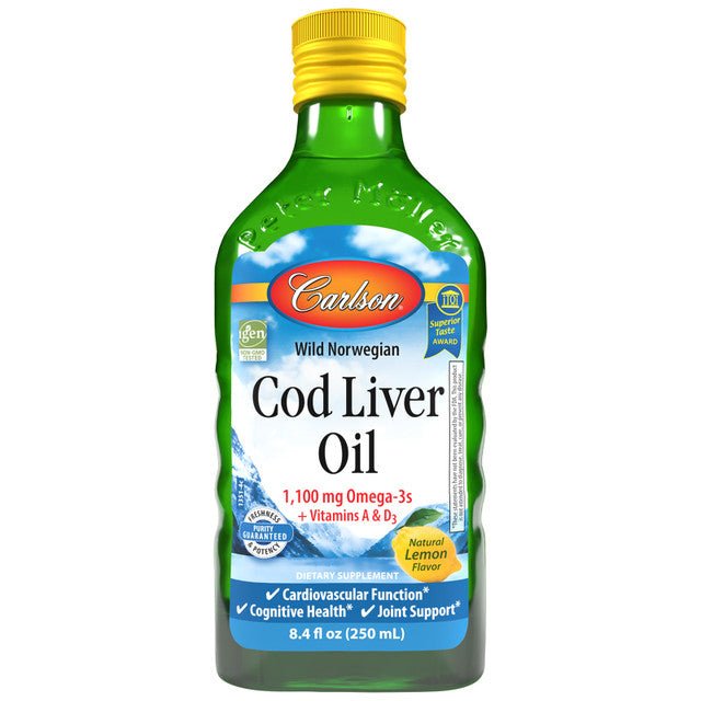 Cod Liquid Carlson Cod Liver Oil Liquid – Island Health Hut