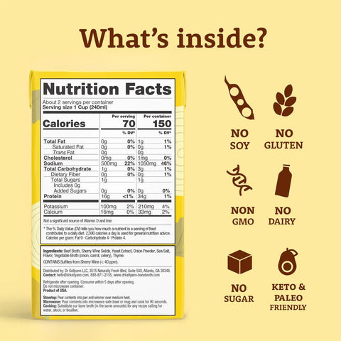 Dr Kellyann French Onion Bone Broth - Island Health Hut