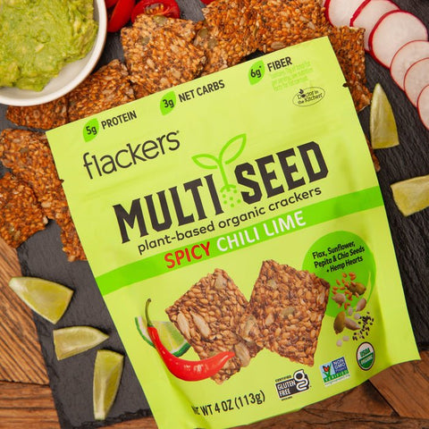 Flackers Multi Seed Spicy Chili Lime - Island Health Hut