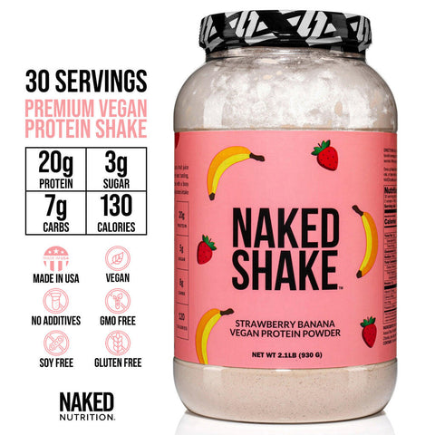 Naked Shake Vegan Protein - Strawberry Banana