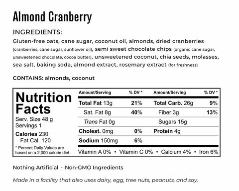 KaKookies - Almond Cranberry Cookies - Island Health Hut