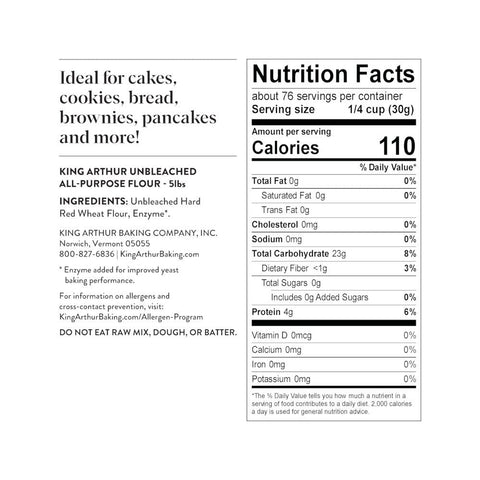 King Arthur All - Purpose Flour - Island Health Hut