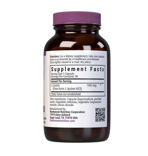 L - Lysine 500mg by Bluebonnet - Island Health Hut