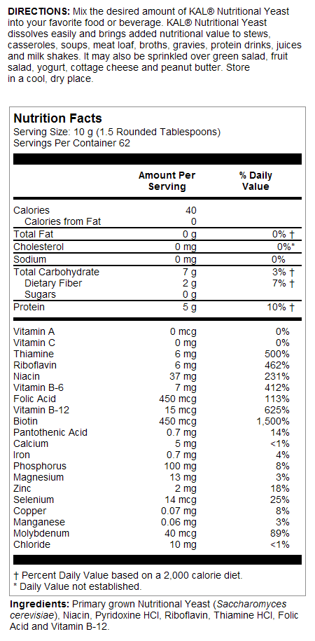 KAL Nutritional Yeast - Fortified