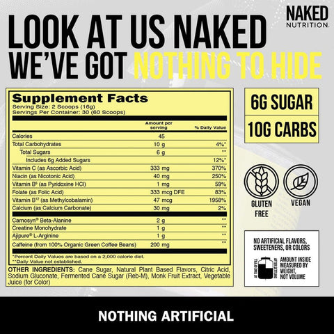 Naked Energy Pre - Workout - Citrus - Island Health Hut