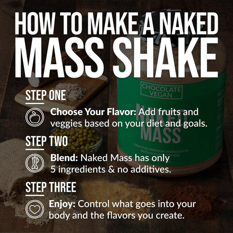 Naked Mass Vegan Weight Gainer - Chocolate - Island Health Hut