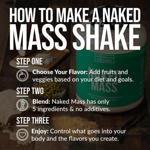 Naked Mass Vegan Weight Gainer - Vanilla - Island Health Hut
