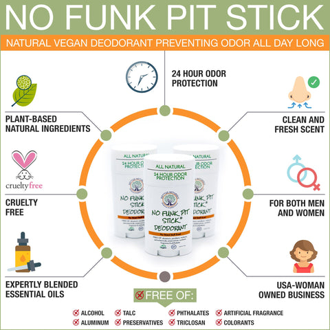 No Funk Pit Stick Deodorant - Original Scent - Island Health Hut