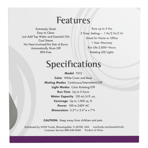 Now Ultrasonic Diffuser - Island Health Hut