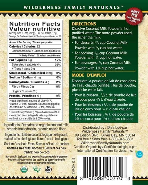 Organic Non - Dairy Coconut Milk Powder: 8 OZ - Island Health Hut