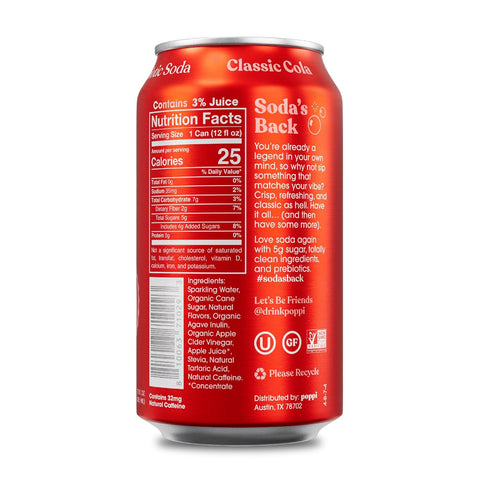 Poppi Prebiotic Soda - Classic Cola - Island Health Hut