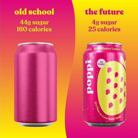 Poppi Prebiotic Soda - Strawberry Lemon - Island Health Hut