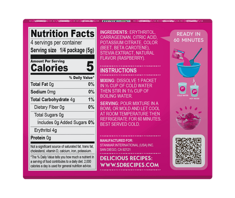 Raspberry Jel Dessert - Island Health Hut