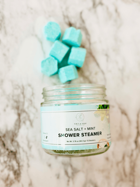 Sea Salt + Mint Mini Shower Steamers - Island Health Hut