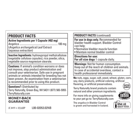 Terry Naturally Pet Bladder Control™ - Island Health Hut