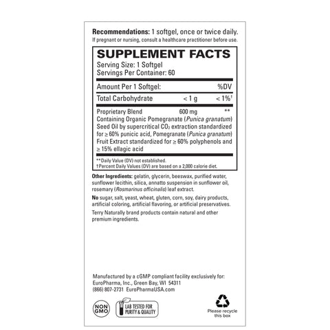 Terry Naturally Pomegranate Seed Oil - Island Health Hut