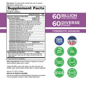 Vital Flora Women’s 55+ 60B Probiotic - Island Health Hut