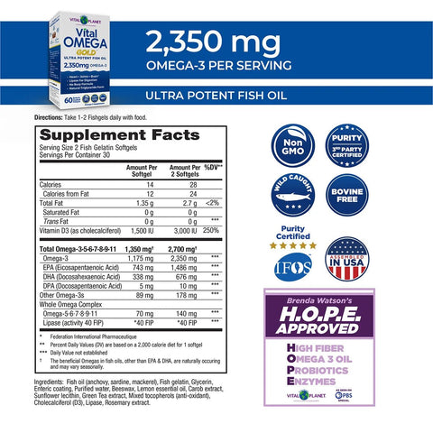 Vital Omega Gold - Island Health Hut