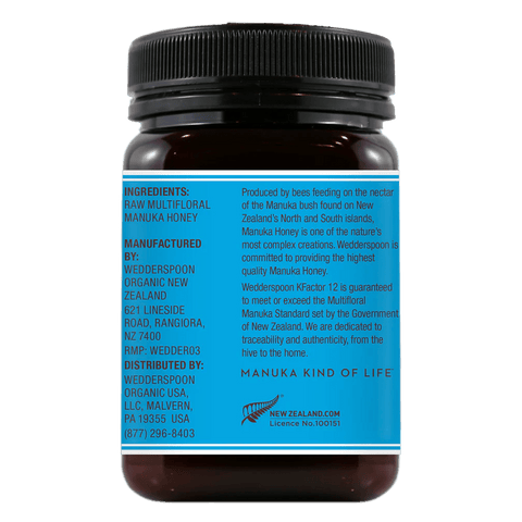 Wedderspoon Manuka Honey KFactor 12 - Island Health Hut