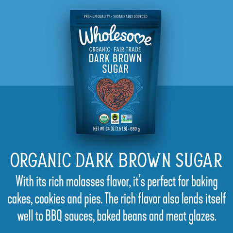 Wholesome Organic Dark Brown Sugar 24oz - Island Health Hut