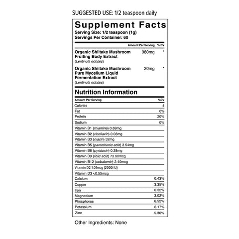 Wholesun Shiitake Mushroom Powder - Island Health Hut