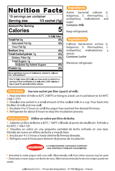 Yogourmet Orginal Yogurt Starter - Island Health Hut